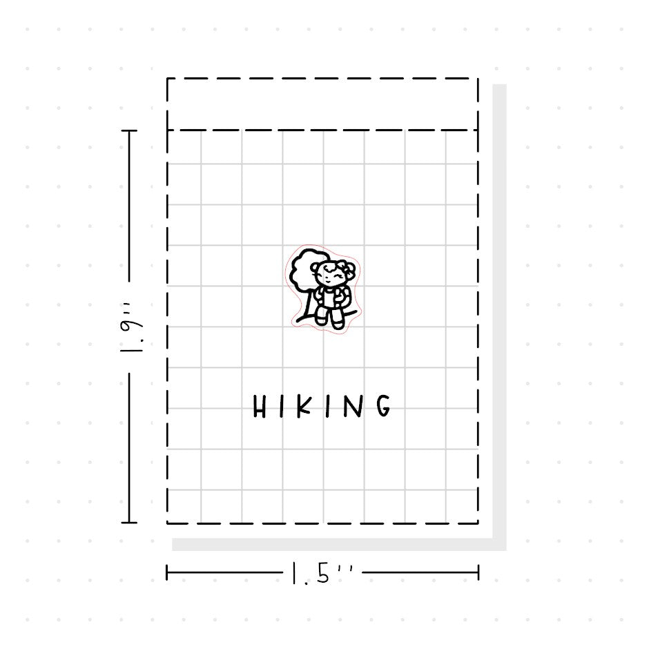 (PM325) DTB Hiking - Tiny Minimal Icon Stickers