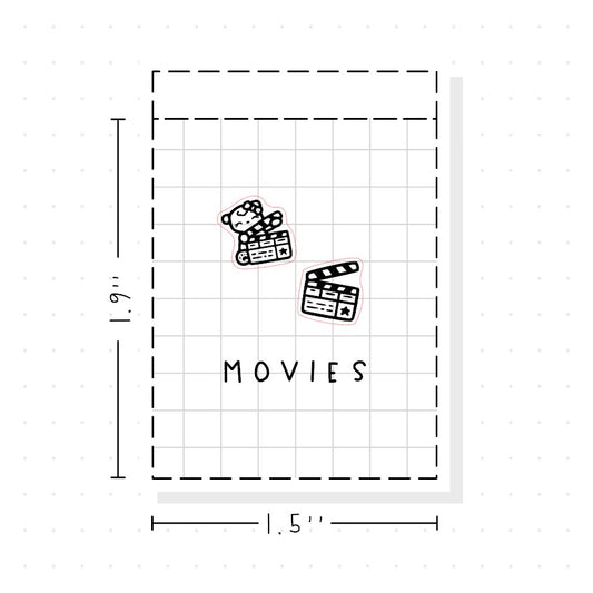 (PM327) DTB Movies - Tiny Minimal Icon Stickers