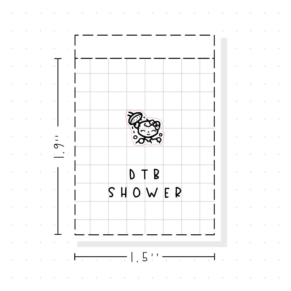 (PM331) DTB Showering - Tiny Minimal Icon Stickers