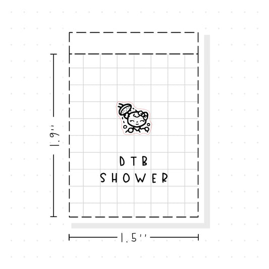 (PM331) DTB Showering - Tiny Minimal Icon Stickers