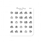 (PM333) Autumn Items - Tiny Minimal Icon Stickers