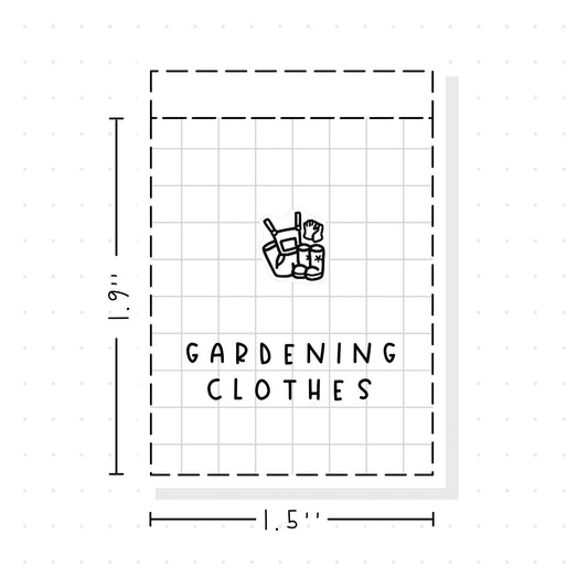 (PM334) Gardening Clothes - Tiny Minimal Icon Stickers