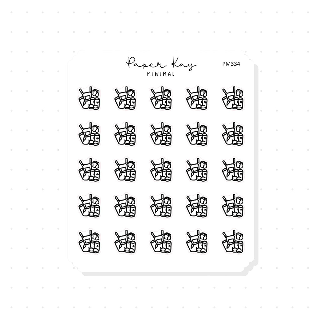 (PM334) Gardening Clothes - Tiny Minimal Icon Stickers