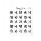 (PM334) Gardening Clothes - Tiny Minimal Icon Stickers