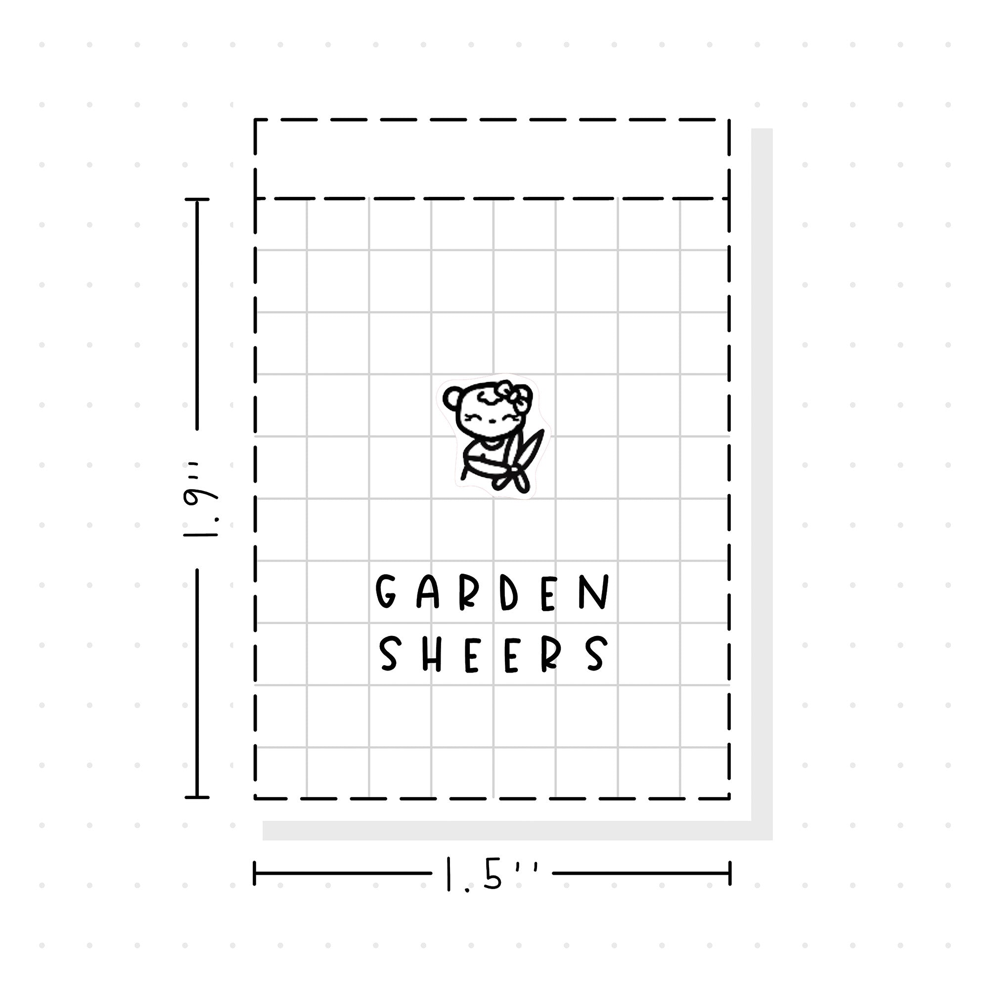 (PM335) Garden Sheers - Tiny Minimal Icon Stickers