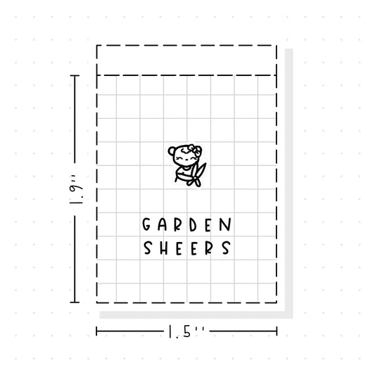 (PM335) Garden Sheers - Tiny Minimal Icon Stickers