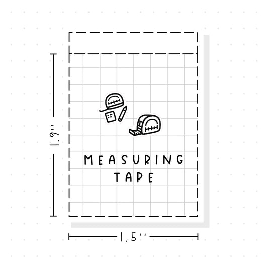 (PM336) Measuring Tape - Tiny Minimal Icon Stickers