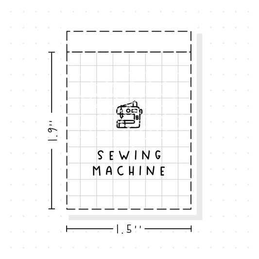 (PM338) Sewing Machine - Tiny Minimal Icon Stickers