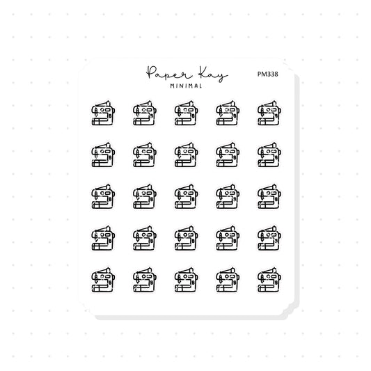 (PM338) Sewing Machine - Tiny Minimal Icon Stickers