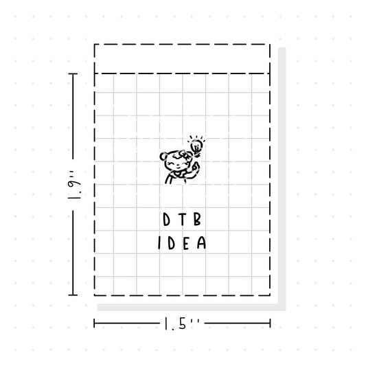 (PM339) Dot the Bear Idea - Tiny Minimal Icon Stickers