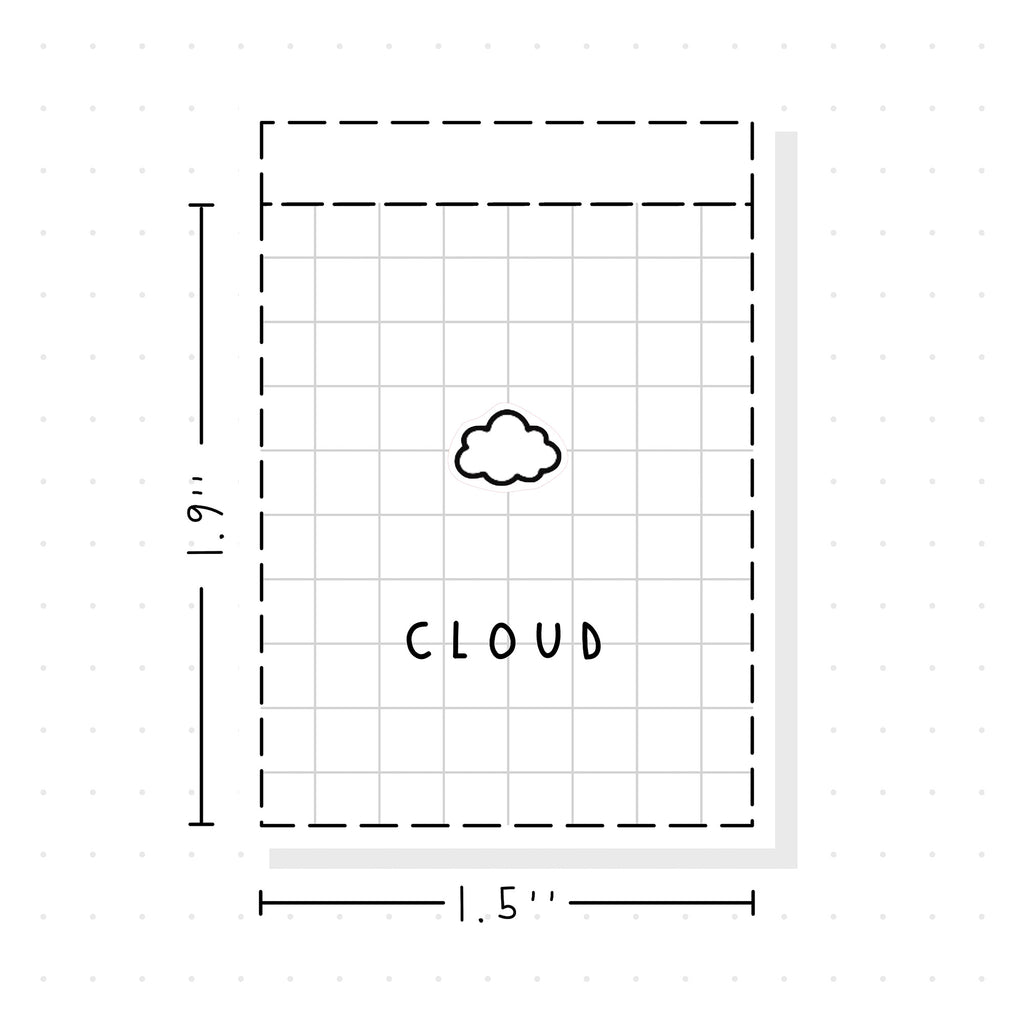 (PM340) Clouds - Tiny Minimal Icon Stickers