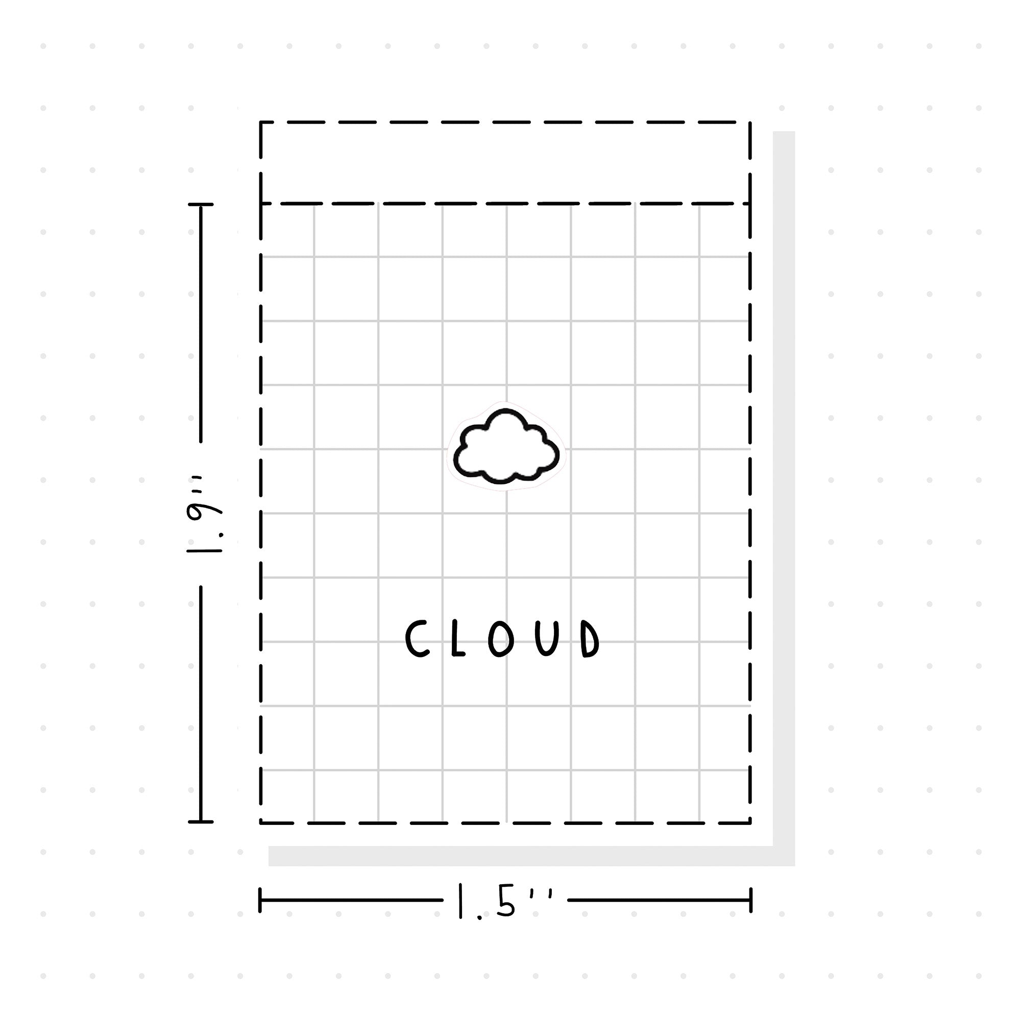 (PM340) Clouds - Tiny Minimal Icon Stickers