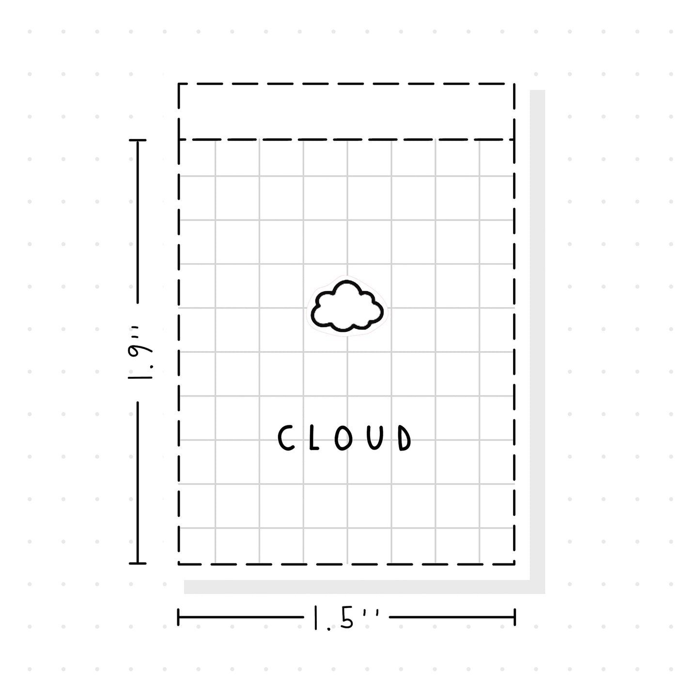 (PM340) Clouds - Tiny Minimal Icon Stickers