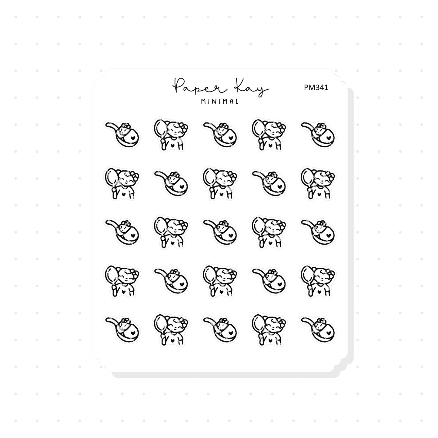 (PM341) Spoonie - Tiny Minimal Icon Stickers