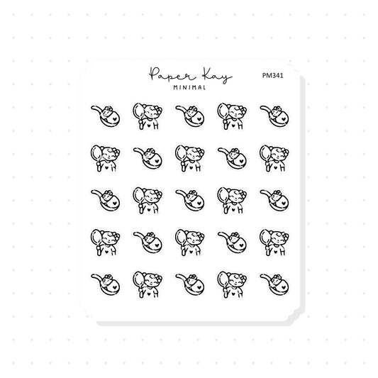 (PM341) Spoonie - Tiny Minimal Icon Stickers