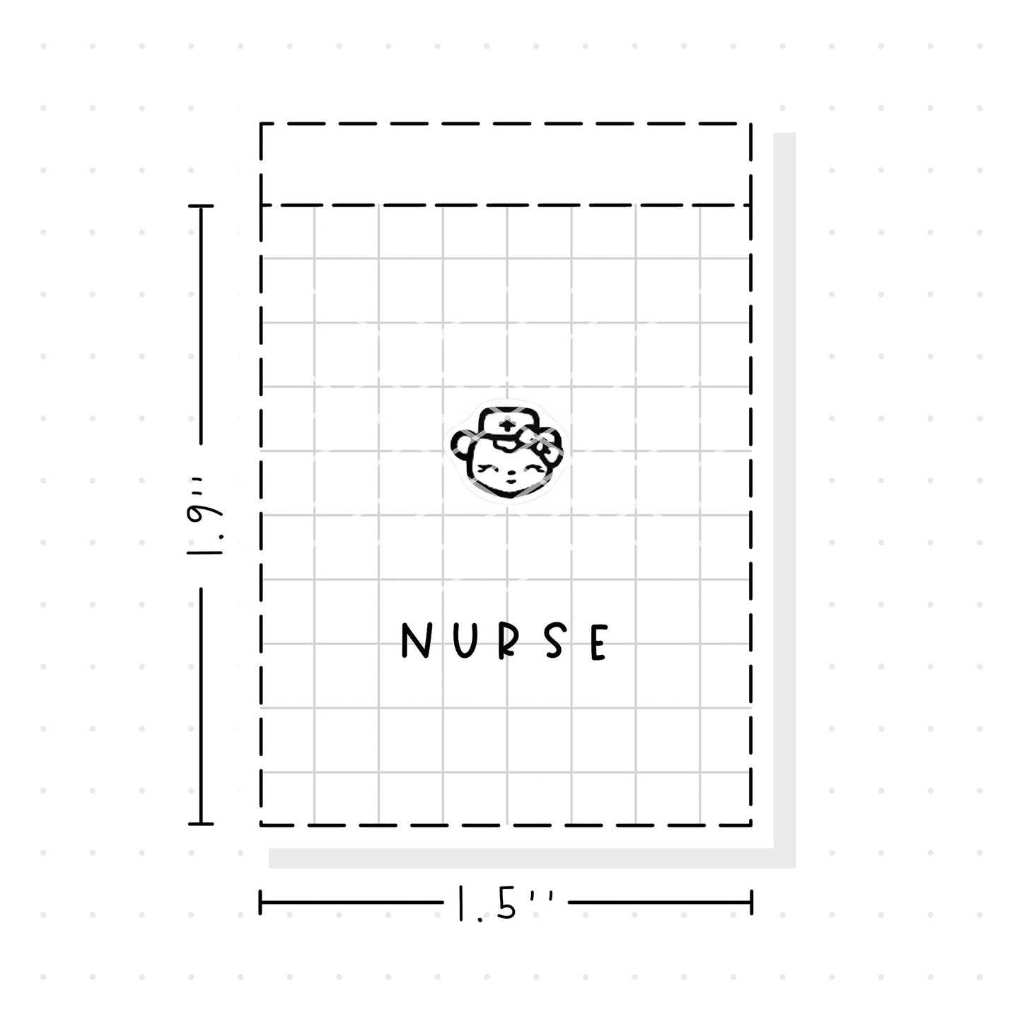 (PM342) Nurse - Tiny Minimal Icon Stickers