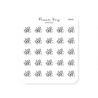 (PM343) Nail Care - Tiny Minimal Icon Stickers