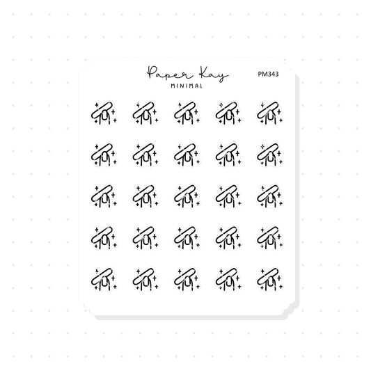 (PM343) Nail Care - Tiny Minimal Icon Stickers