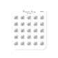 (PM343) Nail Care - Tiny Minimal Icon Stickers