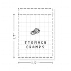 (PM344) Stomach Cramps - Tiny Minimal Icon Stickers