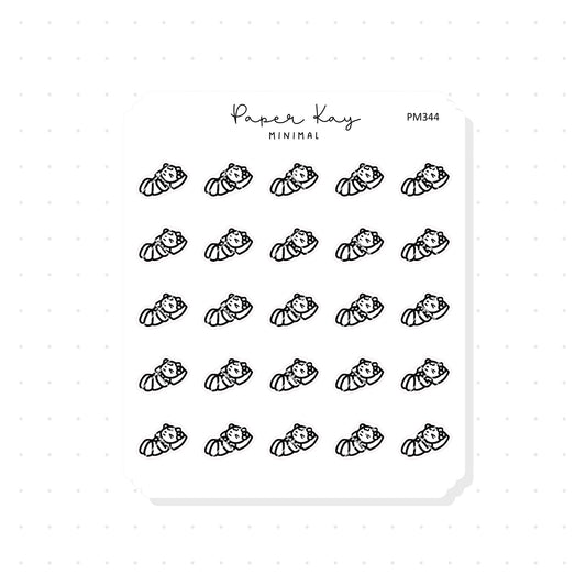 (PM344) Stomach Cramps - Tiny Minimal Icon Stickers