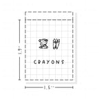 (PM345) Crayons - Tiny Minimal Icon Stickers