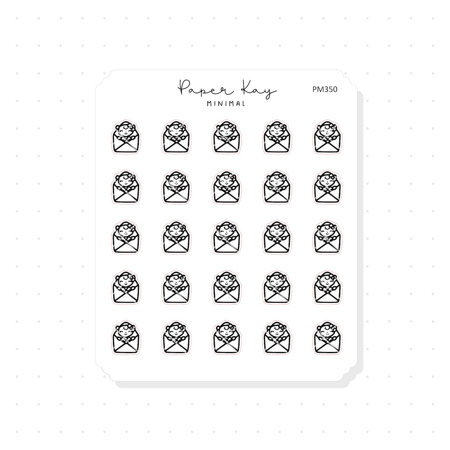 (PM350) DTB Mail - Tiny Minimal Icon Stickers