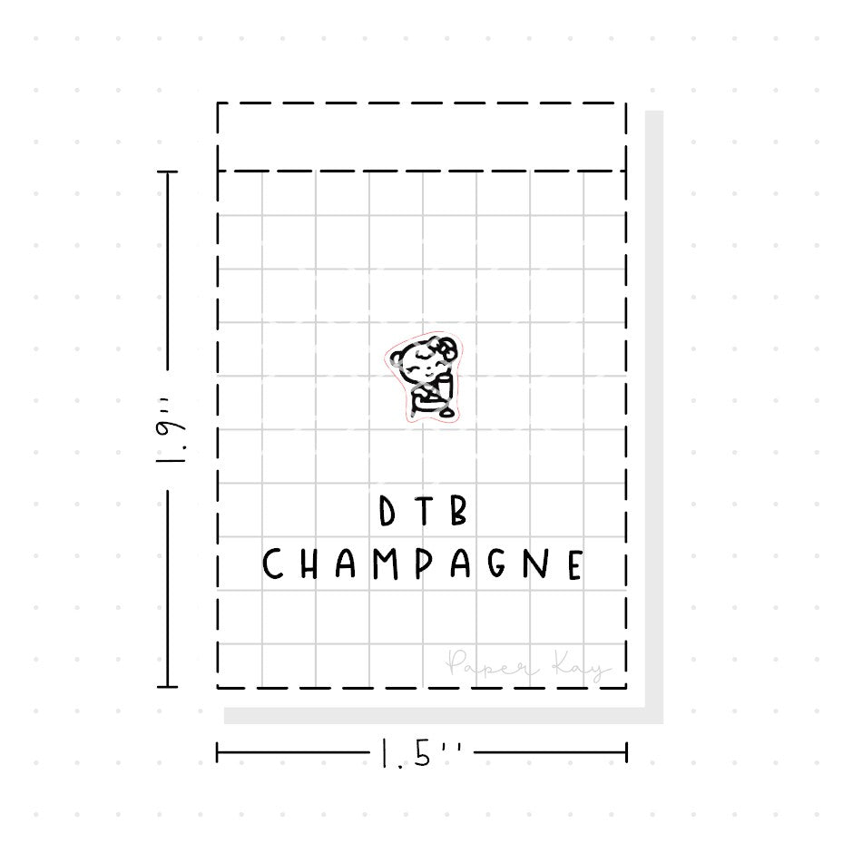 (PM352) DTB Champagne - Tiny Minimal Icon Stickers