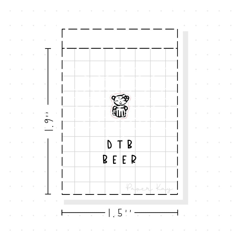 (PM353) DTB Beer - Tiny Minimal Icon Stickers