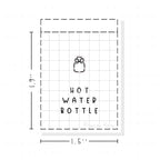 (PM356) Hot Water Bottle - Tiny Minimal Icon Stickers