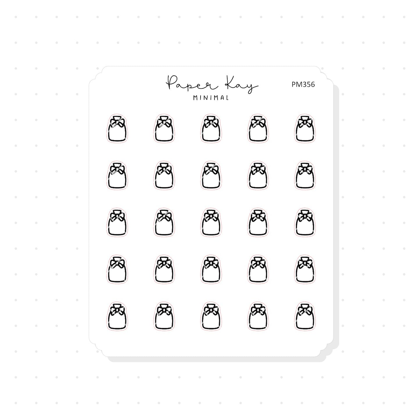 (PM356) Hot Water Bottle - Tiny Minimal Icon Stickers