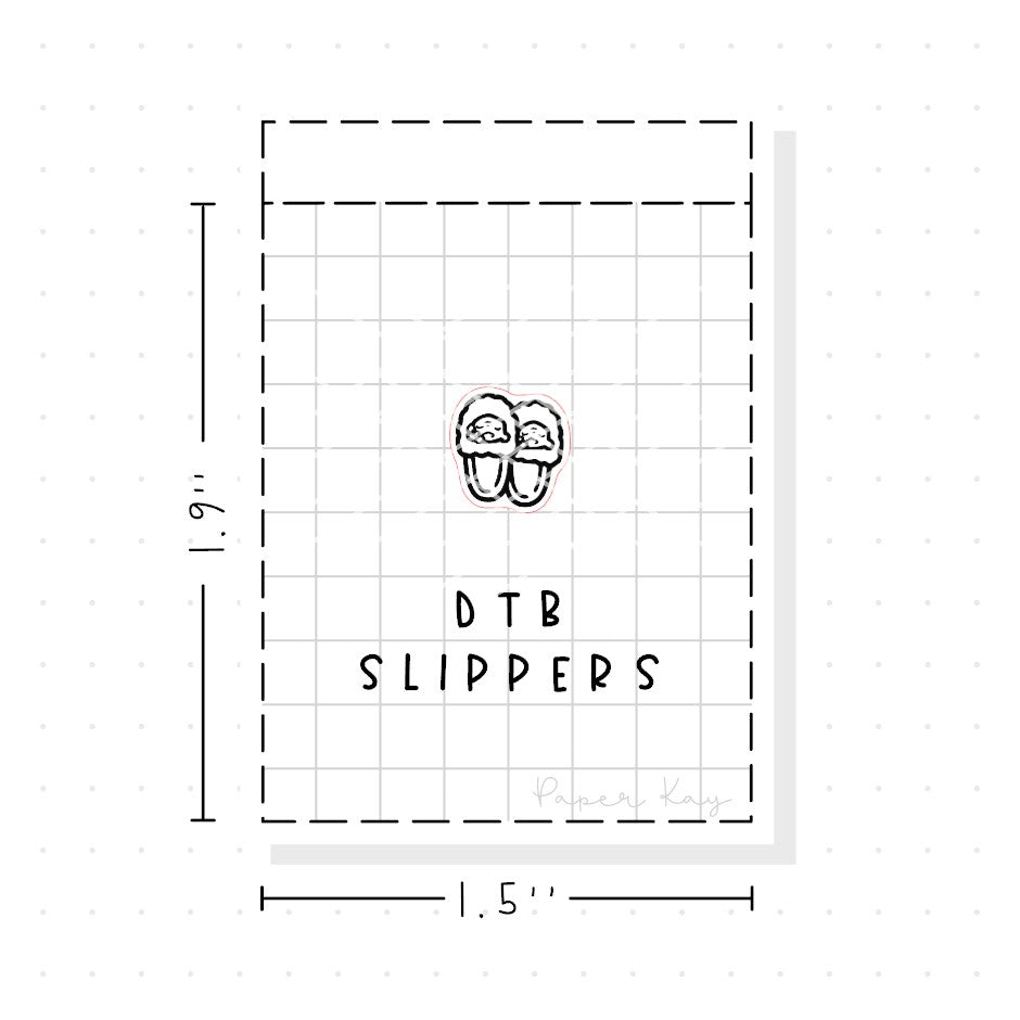 (PM357) DTB Slippers - Tiny Minimal Icon Stickers