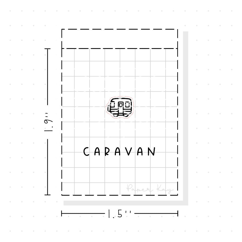 (PM359) Caravan - Tiny Minimal Icon Stickers