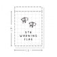 (PM361) DTB Warning Flag - Tiny Minimal Icon Stickers