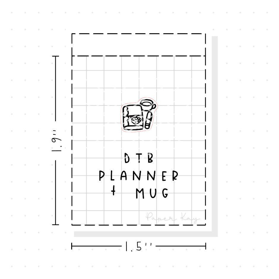 (PM363) DTB Planner + Mug - Tiny Minimal Icon Stickers