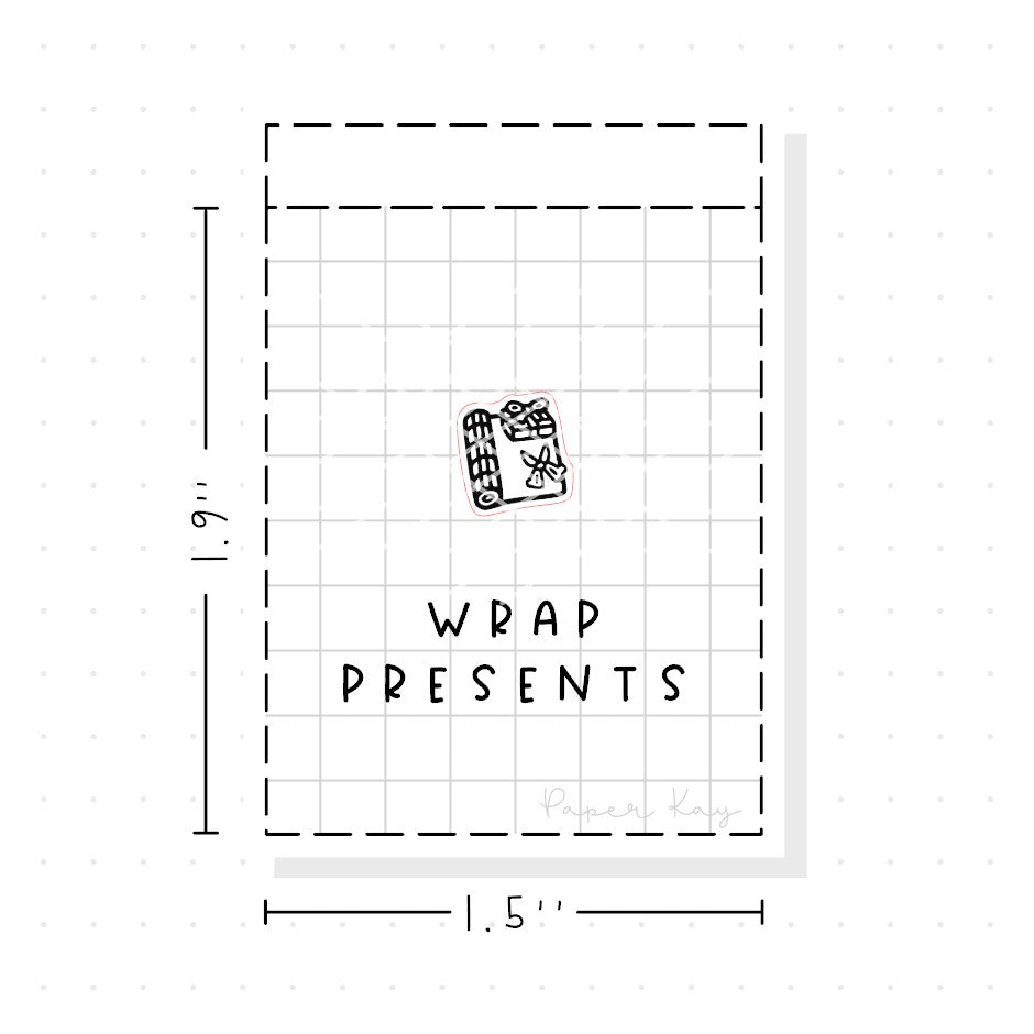 (PM364) Wrap Presents - Tiny Minimal Icon Stickers