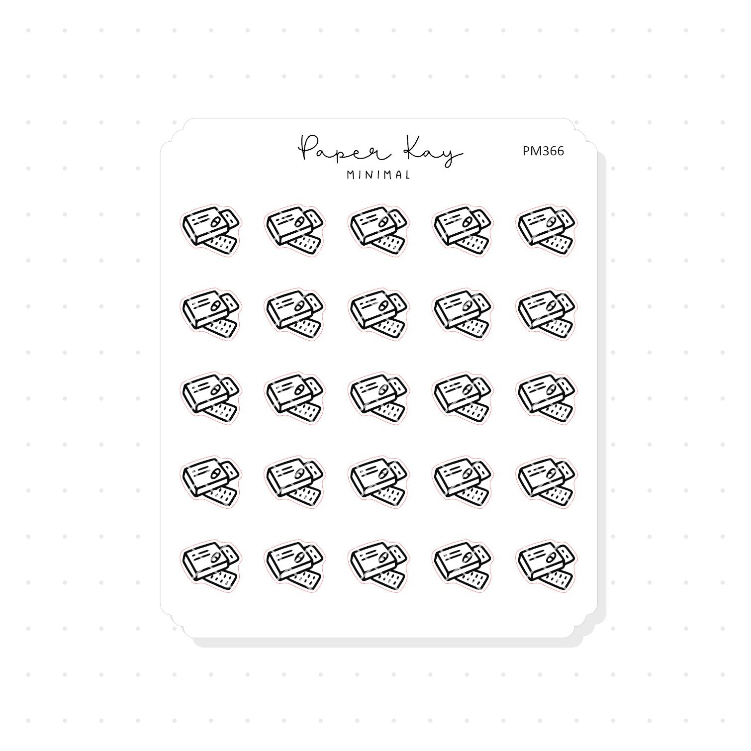 (PM366) Medicine Packet - Tiny Minimal Icon Stickers