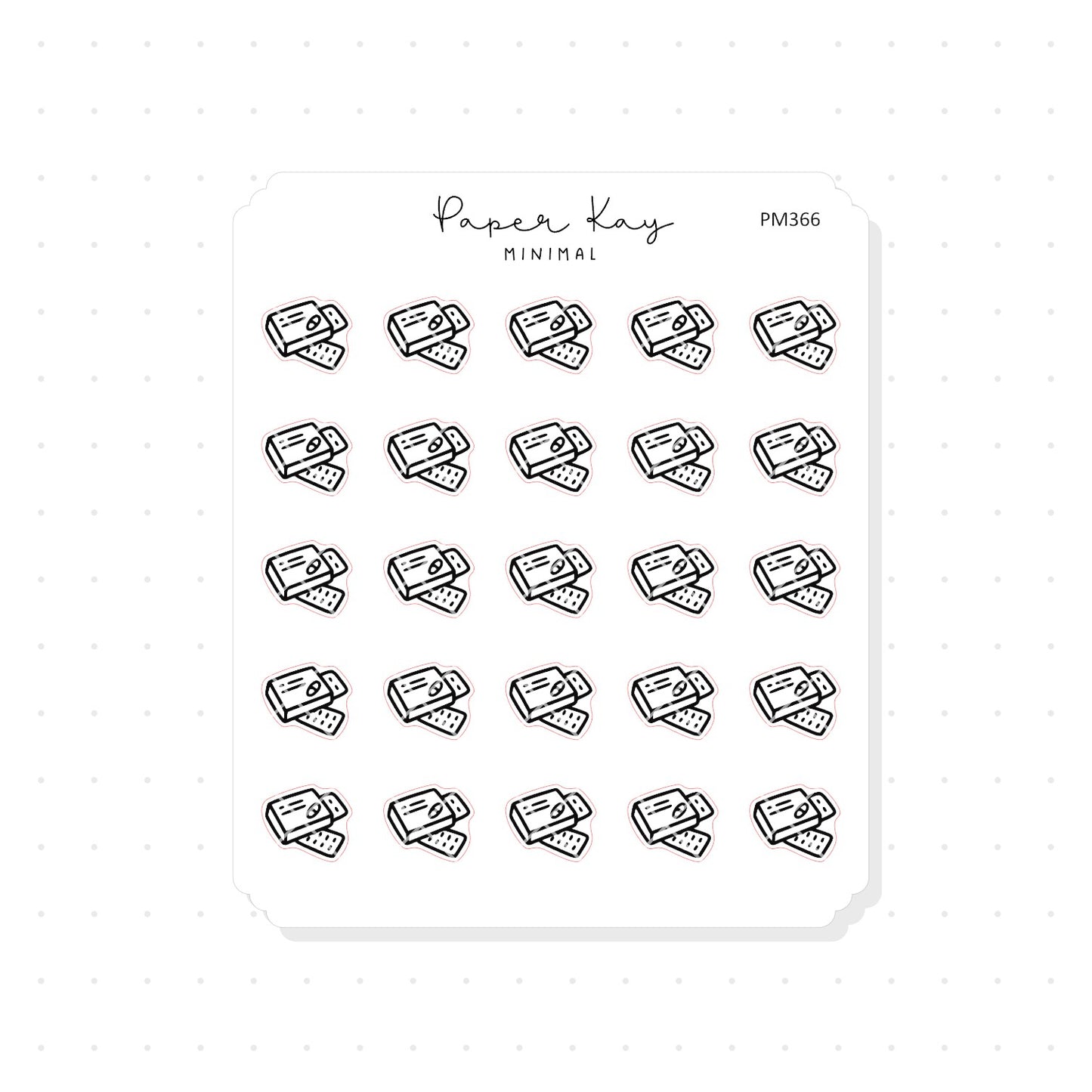 (PM366) Medicine Packet - Tiny Minimal Icon Stickers