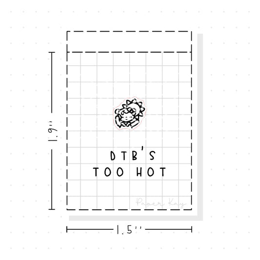(PM367) DTB's Too Hot - Tiny Minimal Icon Stickers