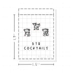 (PM370) DTB Drinking Cocktails - Tiny Minimal Icon Stickers