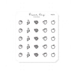 (PM371) Fruits - Tiny Minimal Icon Stickers