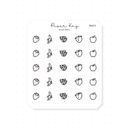 (PM371) Fruits - Tiny Minimal Icon Stickers
