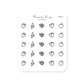 (PM371) Fruits - Tiny Minimal Icon Stickers