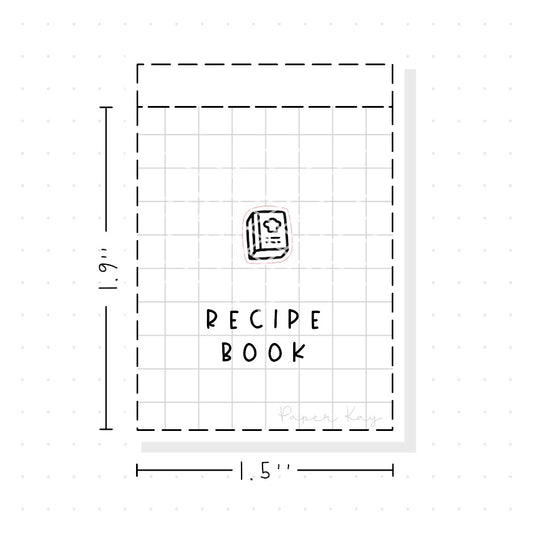 (PM372) Recipe Book - Tiny Minimal Icon Stickers