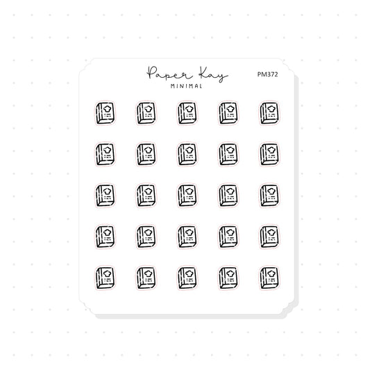 (PM372) Recipe Book - Tiny Minimal Icon Stickers