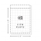 (PM373) Fish Dinner Plate - Tiny Minimal Icon Stickers