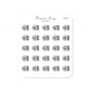 (PM373) Fish Dinner Plate - Tiny Minimal Icon Stickers