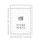 (PM374) Steak Dinner Plate - Tiny Minimal Icon Stickers