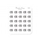 (PM374) Steak Dinner Plate - Tiny Minimal Icon Stickers