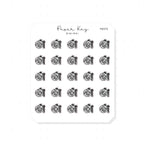 (PM375) Sushi Dinner Plate - Tiny Minimal Icon Stickers